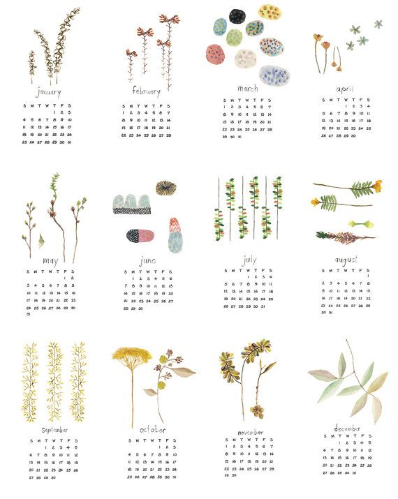 Watercolor Calendar 2015 at PaintingValley.com | Explore collection of