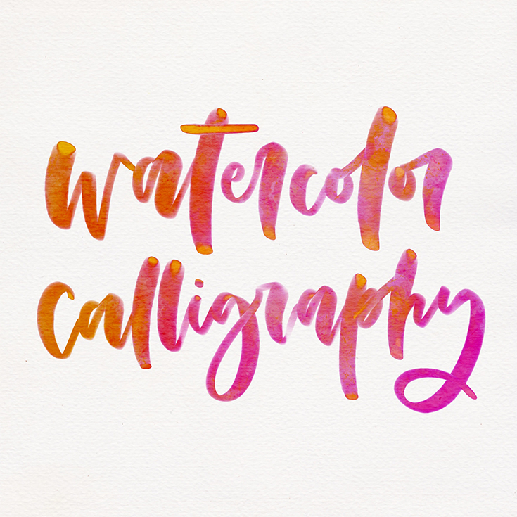 735x735 Procreate Watercolor Lettering Set - Watercolor Calligraphy