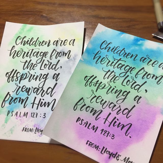 640x640 Watercolor + Calligraphy, Design Amp Craft, Art Amp Prints On Carousell - Watercolor Calligraphy