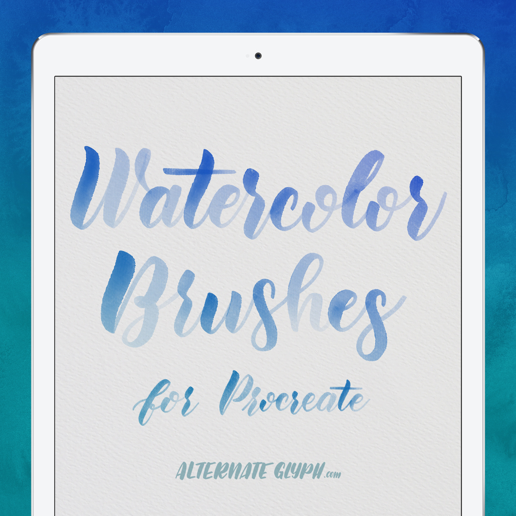 1005x1005 Watercolor Calligraphy Brushes For Procreate - Watercolor Calligraphy