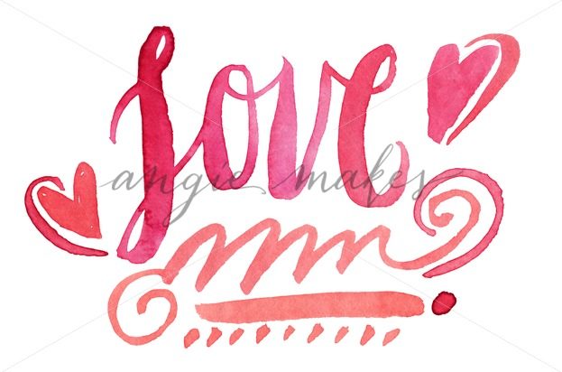 623x412 Love Watercolor Calligraphy Background - Watercolor Calligraphy Background