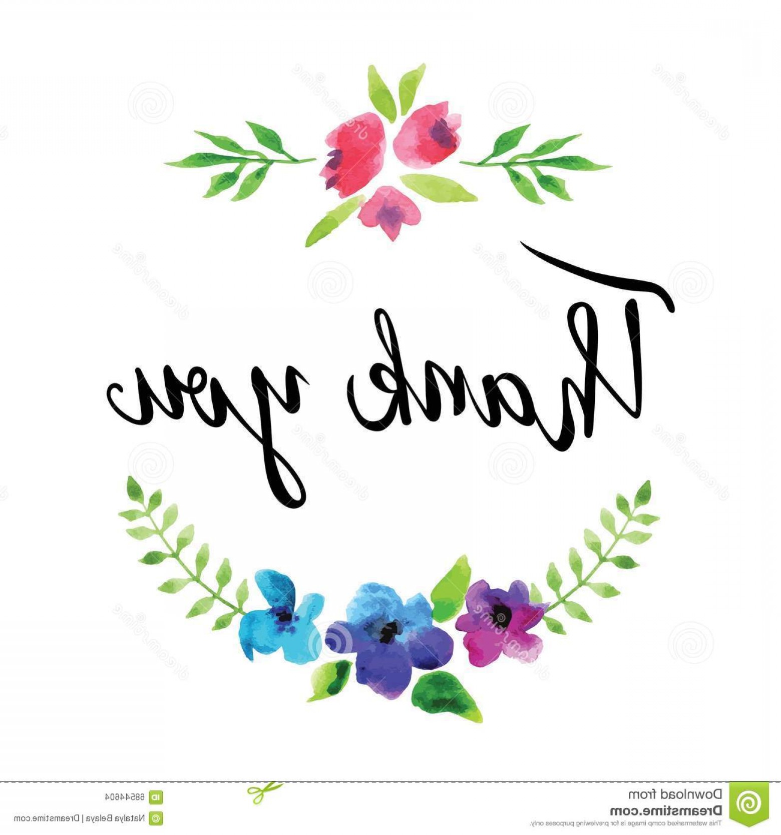 1560x1668 Stock Illustration Flowers Garland Vector Watercolor Calligraphy - Watercolor Calligraphy Background