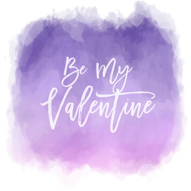 626x626 Valentines Day Background With Watercolor Effect Vector Free - Watercolor Calligraphy Background