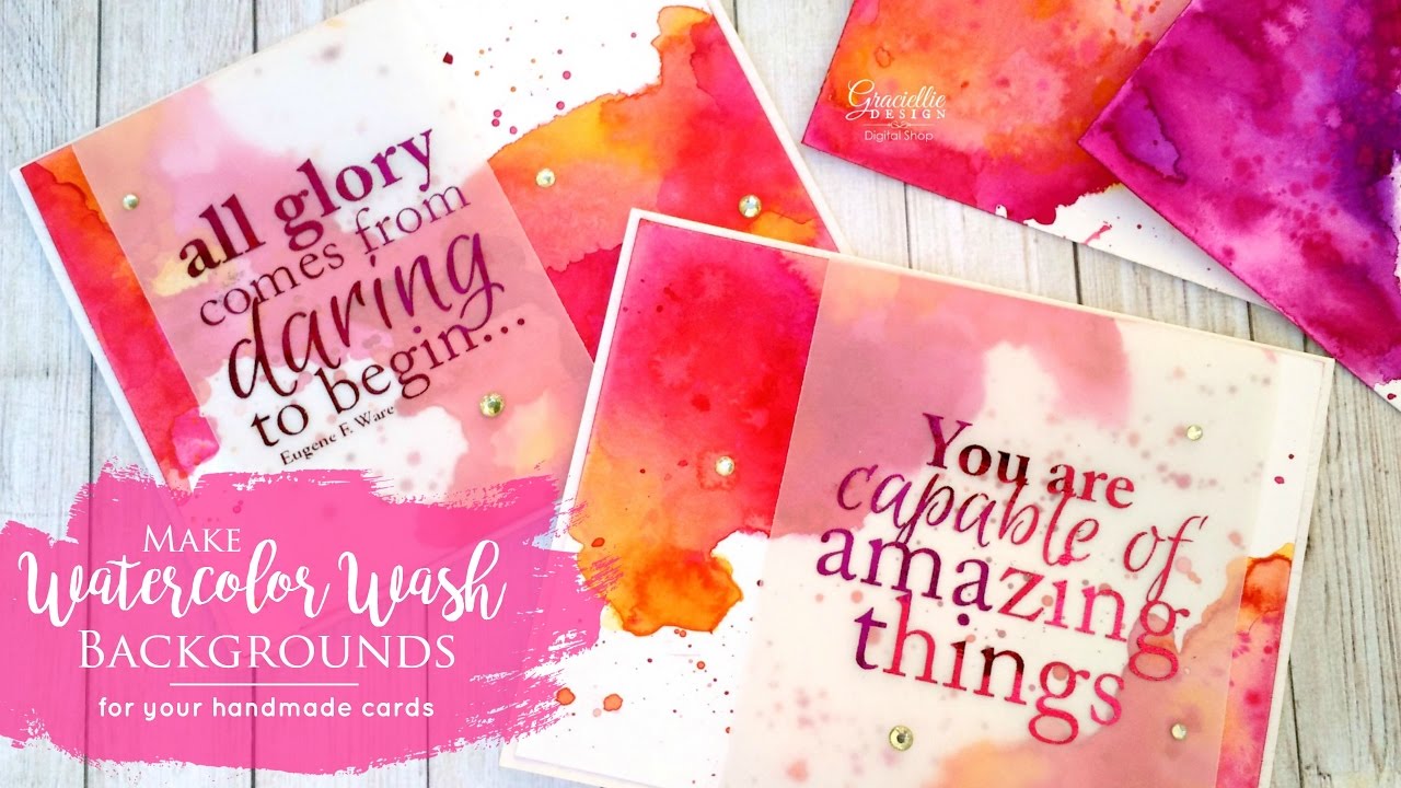1280x720 Watercolor Wash Backgrounds For Handmade Cards - Watercolor Calligraphy Background