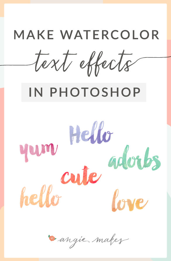 585x894 Watercolor Text Effect In Graphic Design - Watercolor Calligraphy Font