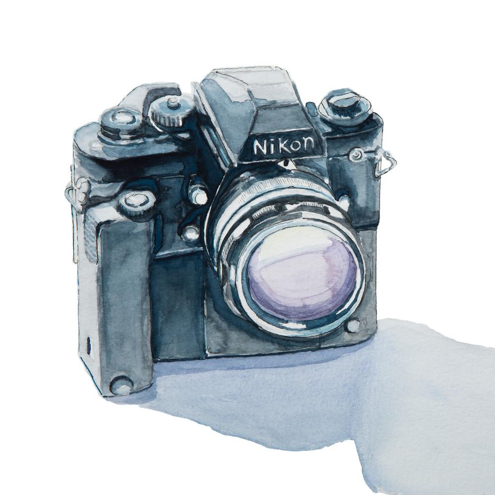 1000x1000 Print Collection - Watercolor Camera