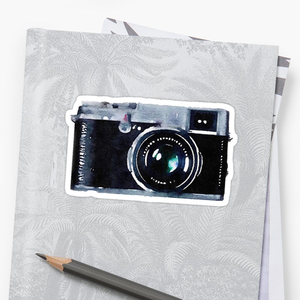1000x1000 Watercolor Camera Trendyhipstertumblr Meme Stickers By Vrai - Watercolor Camera