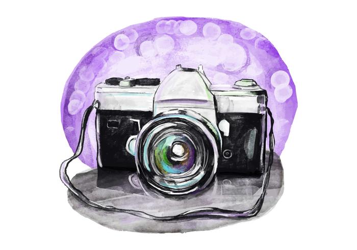 700x490 Free Vintage Camera Watercolor - Watercolor Camera