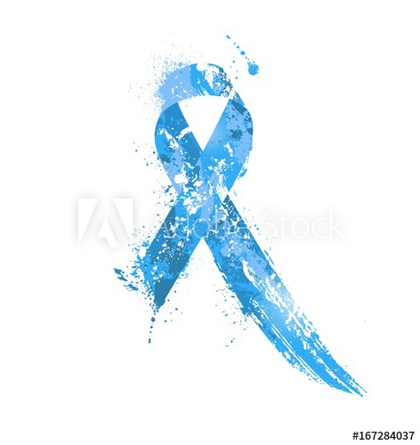 472x500 Prostate Cancer Awareness Ribbon. Watercolor Blue Ribbon, Prostate - Watercolor Cancer Ribbon