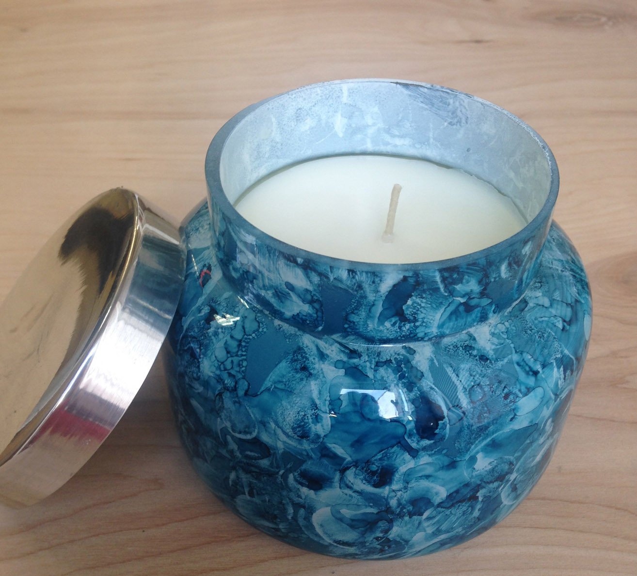 1314x1188 Capri Blue Candle Watercolor Indigo Walden Surfboards - Watercolor Candle