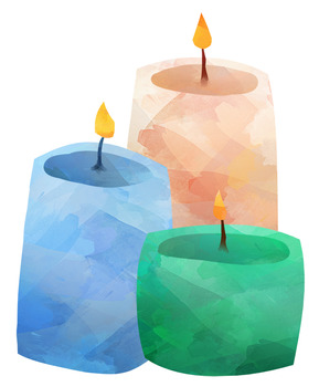 289x350 Watercolor Candles Clipart By Digitalartsi Teachers Pay Teachers - Watercolor Candle