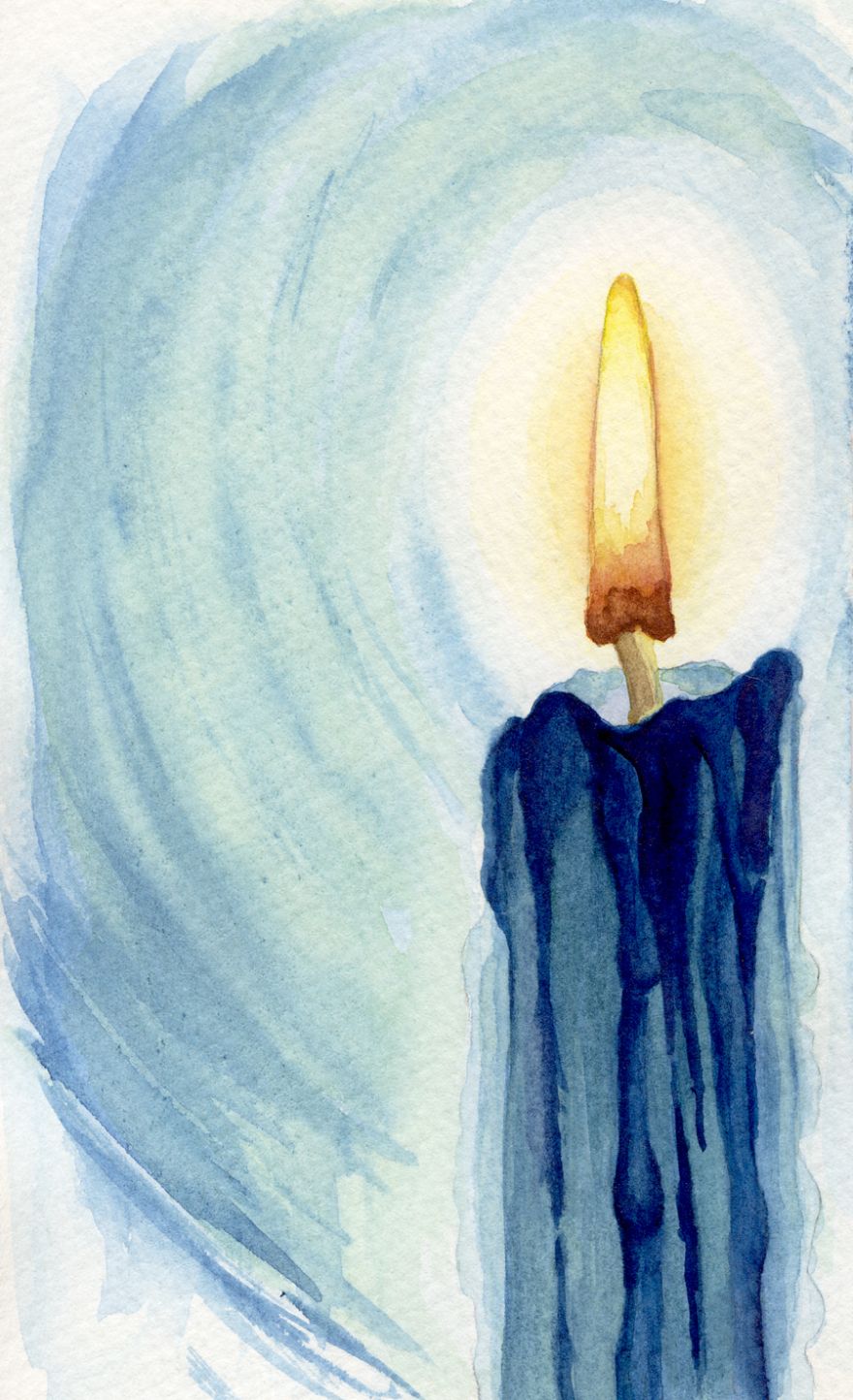 880x1444 Candle - Watercolor Candle