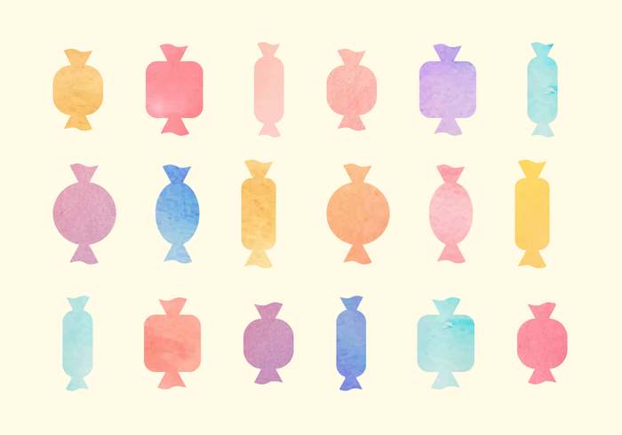 700x490 Free Watercolor Candy Vector - Watercolor Candy