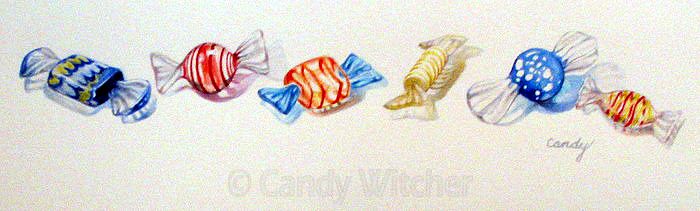 700x211 Glass Candies Iii By Candy Witcher - Watercolor Candy