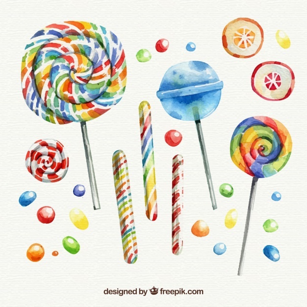 626x626 Watercolor Candy Vectors, Photos And Psd Files Free Download - Watercolor Candy