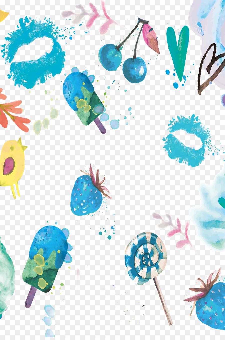 900x1360 Watercolor Painting Summer - Watercolor Candy