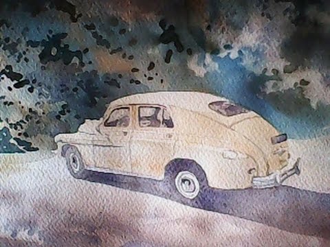 480x360 How To Paint A Car With Watercolor - Watercolor Car