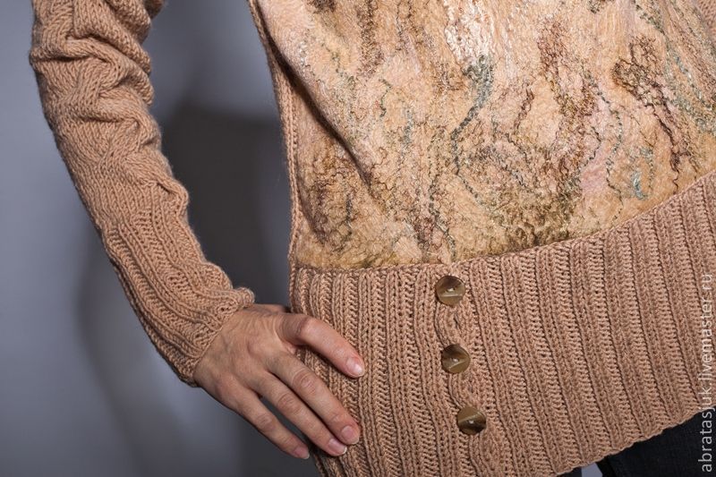 800x533 Cardigan With Silk Watercolor Shop Online On Livemaster With - Watercolor Cardigan