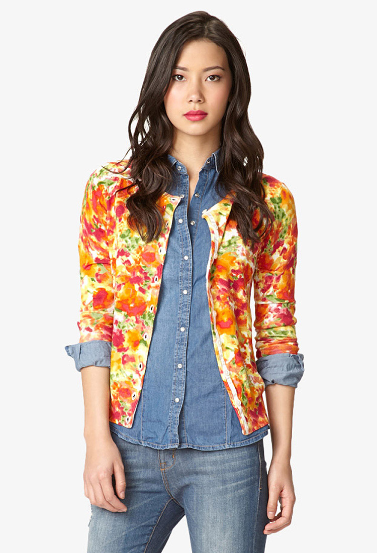 750x1101 Lyst - Watercolor Cardigan
