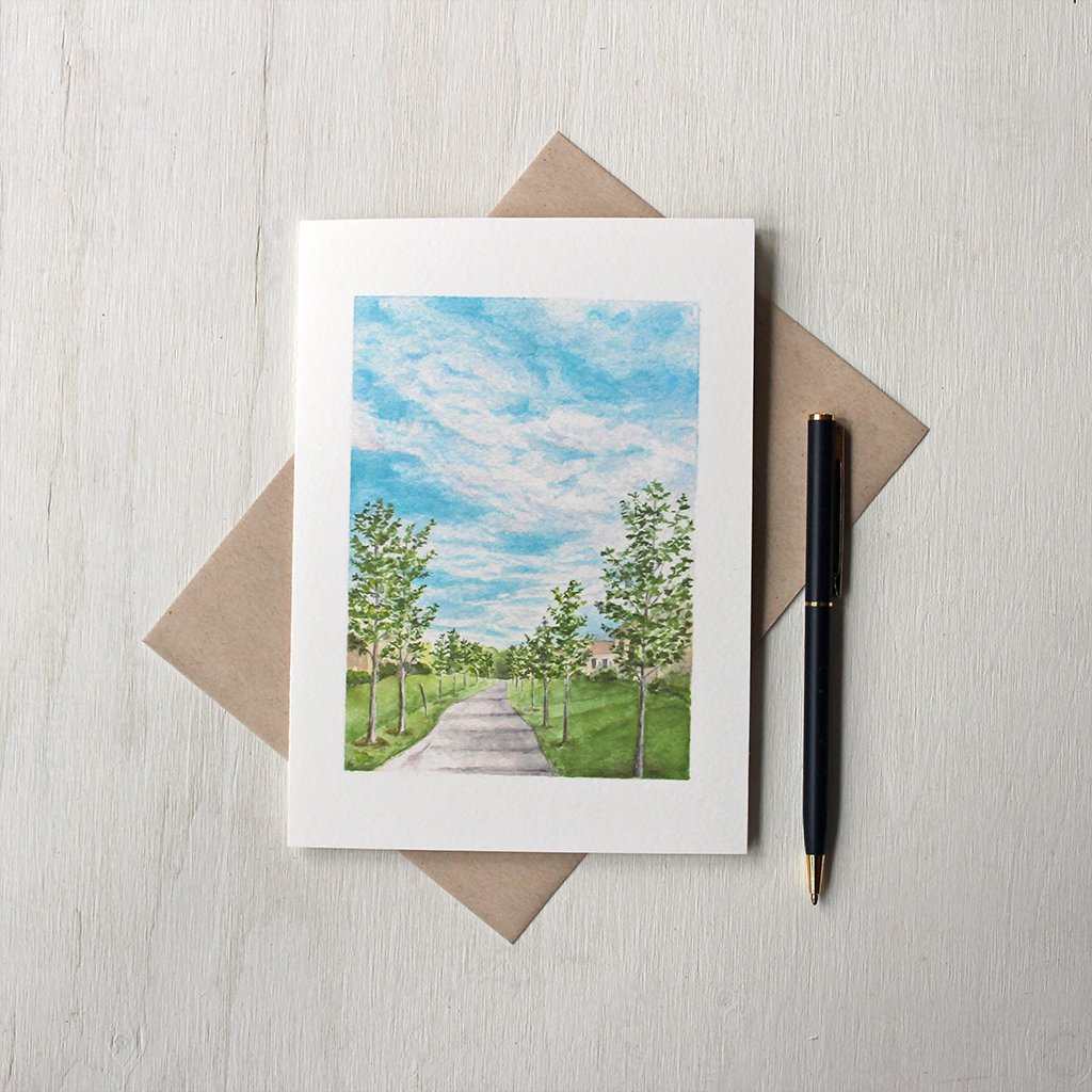 1024x1024 Pathway Watercolor Note Cards Trowel And Paintbrush - Watercolor Cards