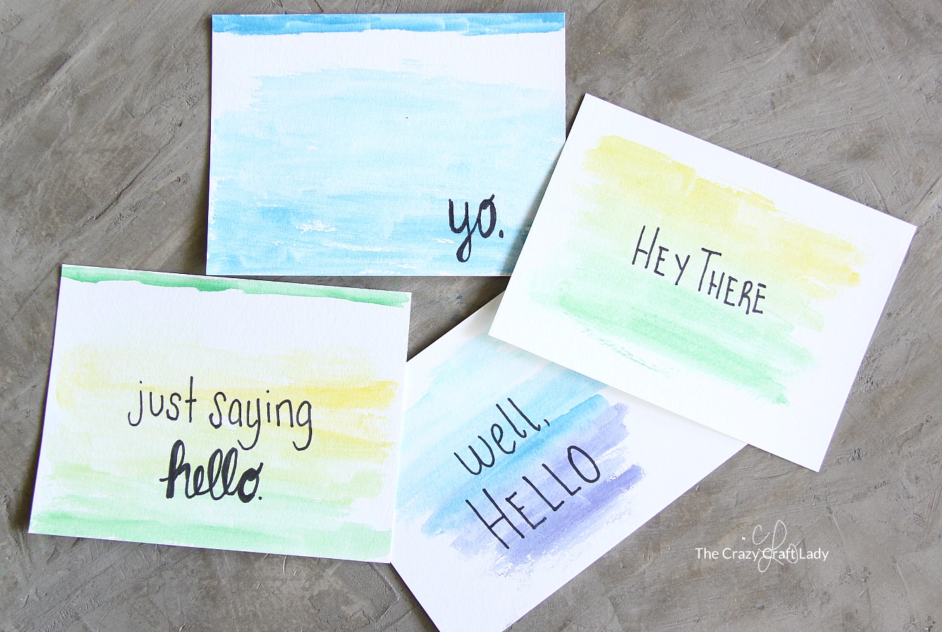 1340x900 Quick Craft Watercolor Cards With Quotes - Watercolor Cards