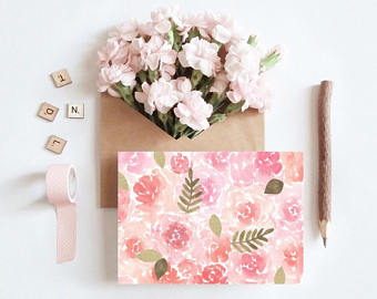 340x270 Watercolor Card Etsy - Watercolor Cards