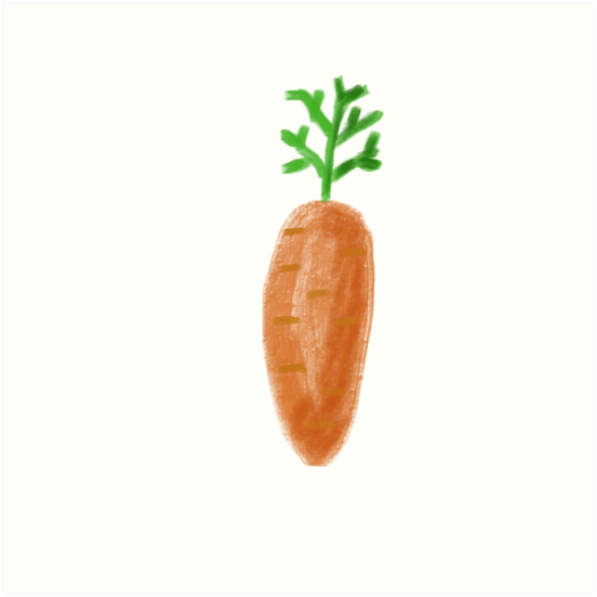 550x550 Watercolor Carrot Art Prints By Vadimfromm Redbubble - Watercolor Carrot