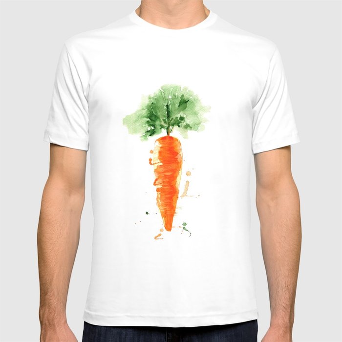 700x700 Watercolor Orange Carrot. Organic Vegetable. Original Watercolour - Watercolor Carrot