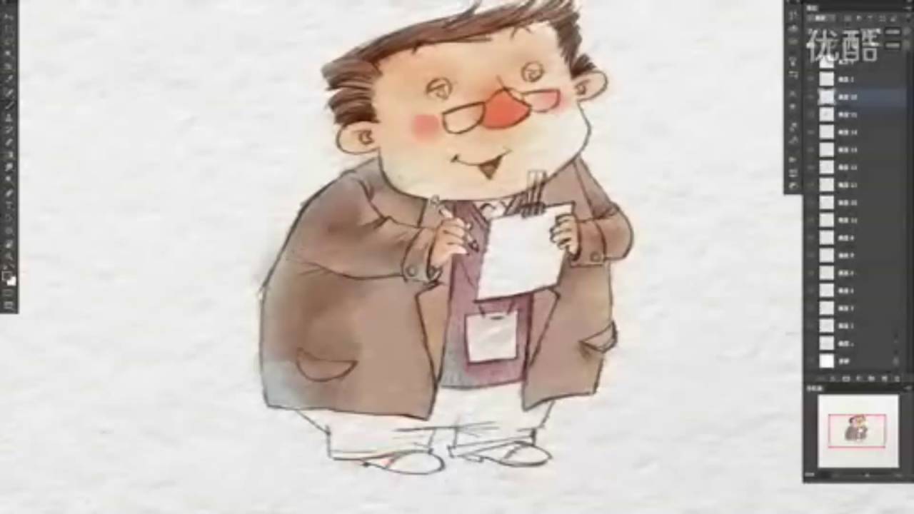 1280x720 Painting Watercolor In Photoshop - Watercolor Cartoon