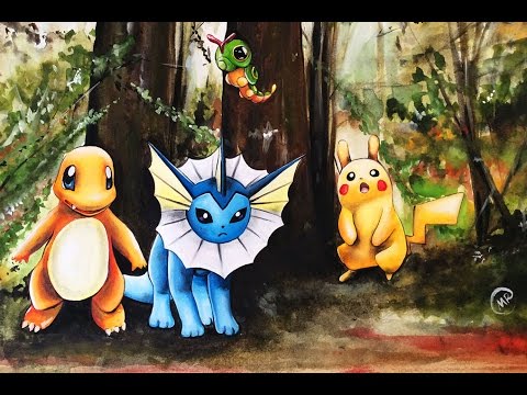 480x360 Watercolor Cartoon Painting Full Video Demonstration - Watercolor Cartoon