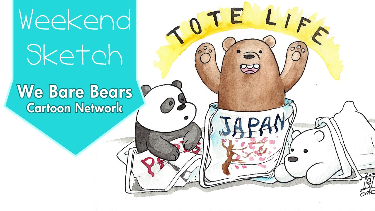 1280x720 We Bare Bears Fan Art Watercolor Sketch - Watercolor Cartoon