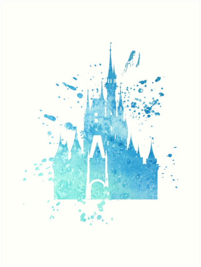 413x549 Watercolor Castle Art Prints By Kimhutton Redbubble - Watercolor Castle