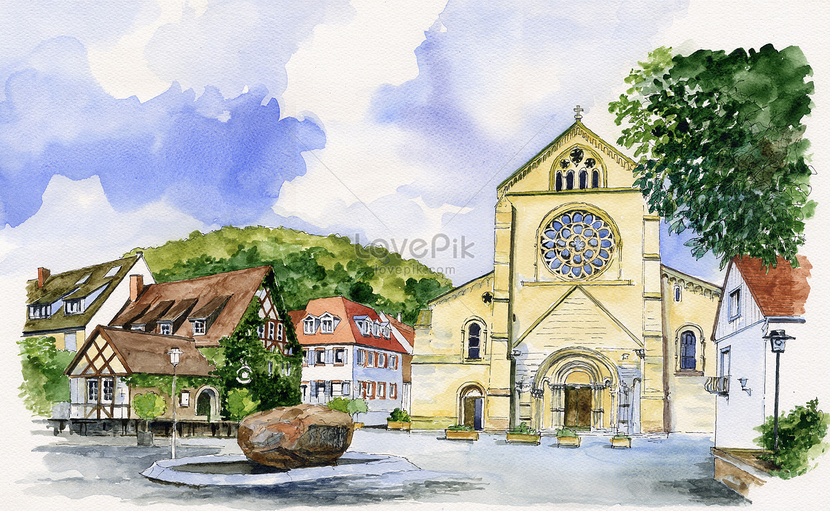 1200x740 Watercolor Castle Photo Image Picture Free Download - Watercolor Castle