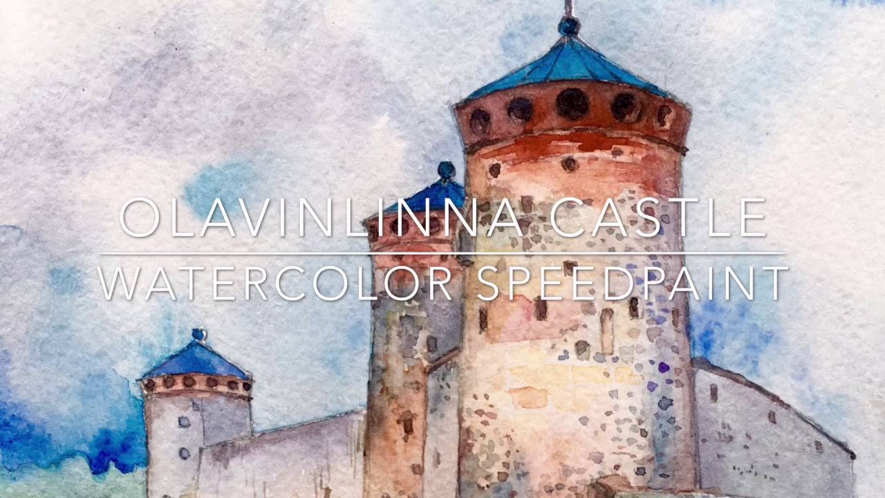 1280x720 Watercolor Speed Painting - Watercolor Castle