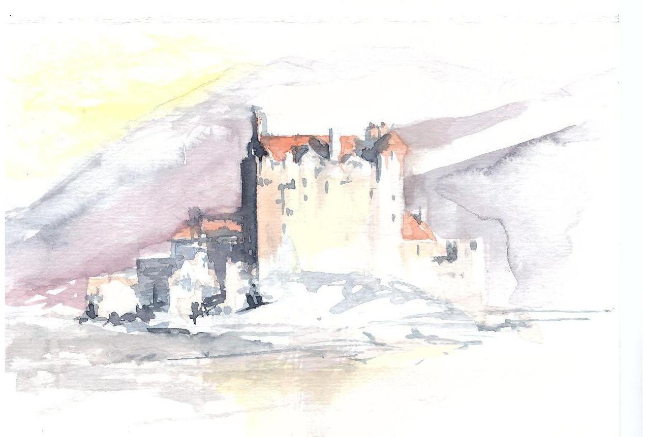 Watercolor Castle at PaintingValley.com | Explore collection of ...