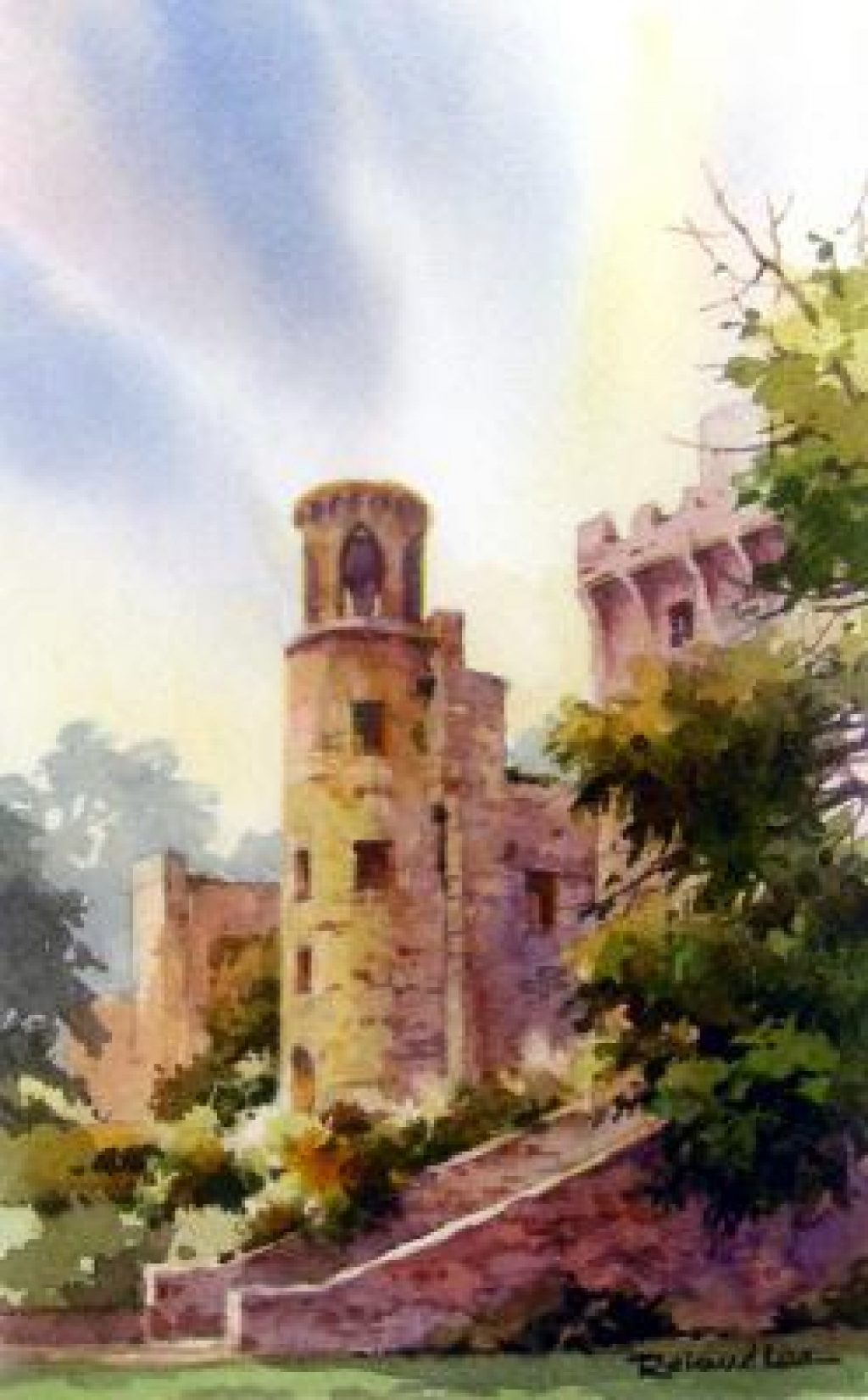 1024x1651 Wet In Wet Watercolor Technique For Sky Painting Blarney Castle - Watercolor Castle