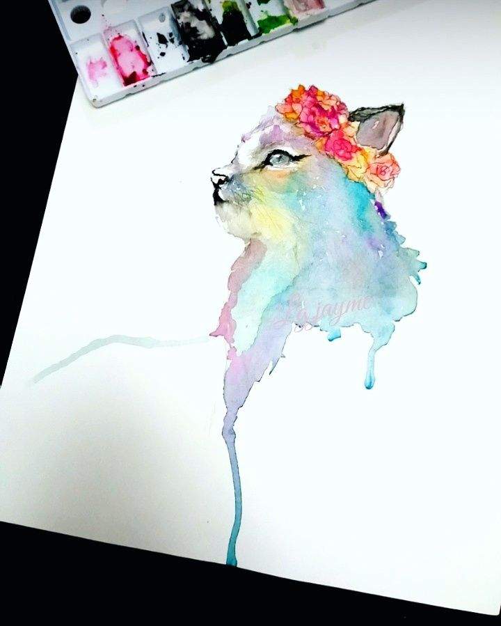 720x899 Watercolor Cat Art Amino - Watercolor Cat