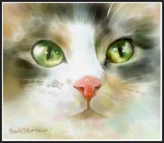 236x206 Pin By Ellen Bounds On Cute Cats To Paint On Rocks - Watercolor Cat Eyes
