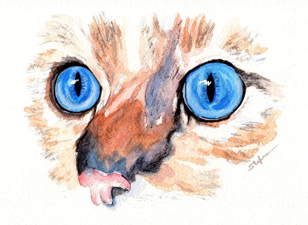 Watercolor Cat Eyes at Explore collection of