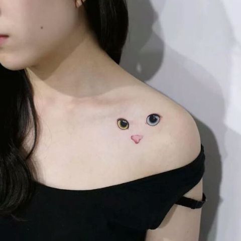 480x480 22 Small Cat Tattoo Ideas For Ladies - Watercolor Cat Tattoo
