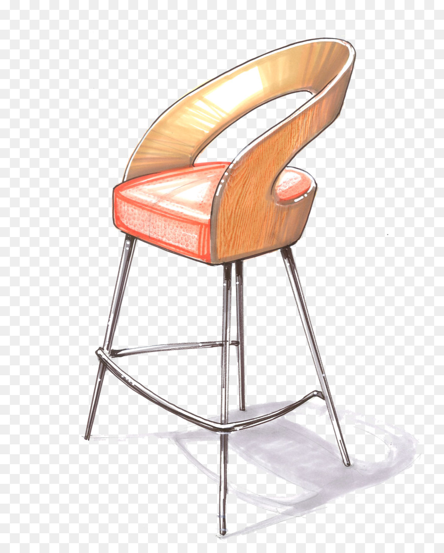 900x1120 Chair Bar Stool Watercolor Painting Sketch - Watercolor Chair