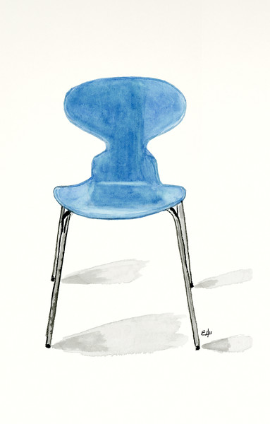 383x600 Famous Chairs Amp Industrial Design Icons - Watercolor Chair