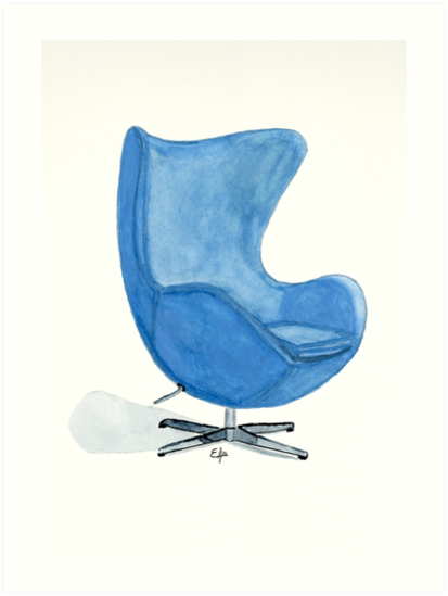 413x549 The Egg Chair - Watercolor Chair