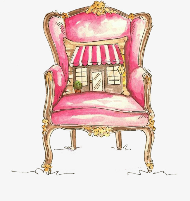 650x686 Watercolor Chair, Watercolor Clipart, Cartoon, Hand Painted Png - Watercolor Chair