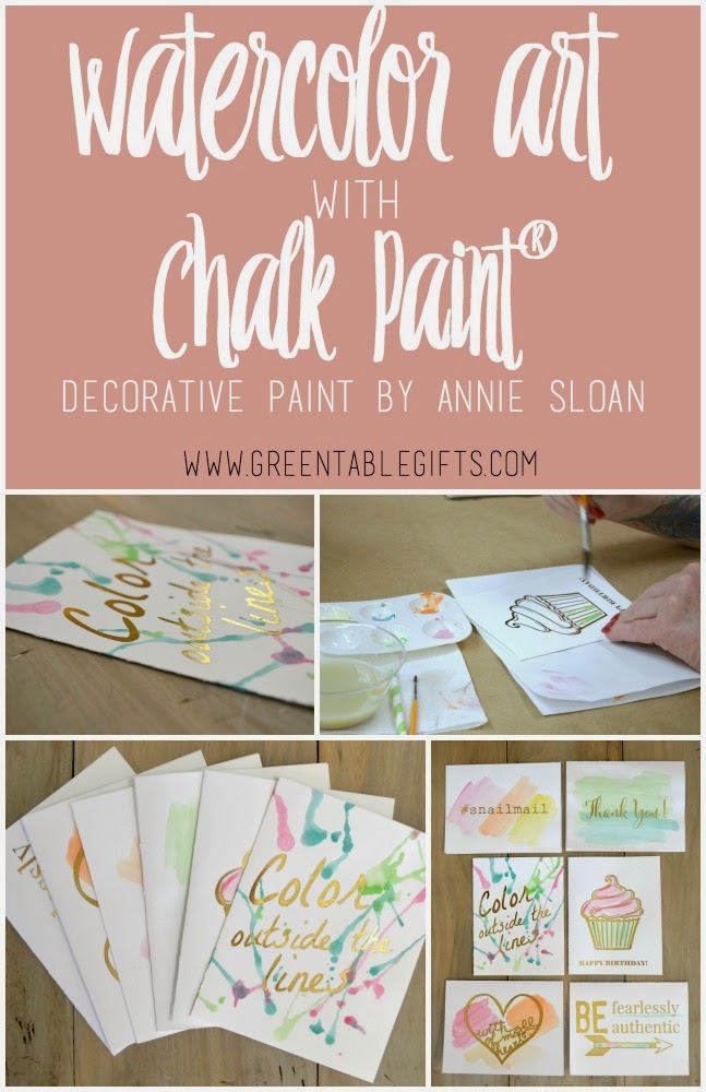 647x1000 Green Table Mercantile Chalk Watercolor Greeting Cards - Watercolor Chalk