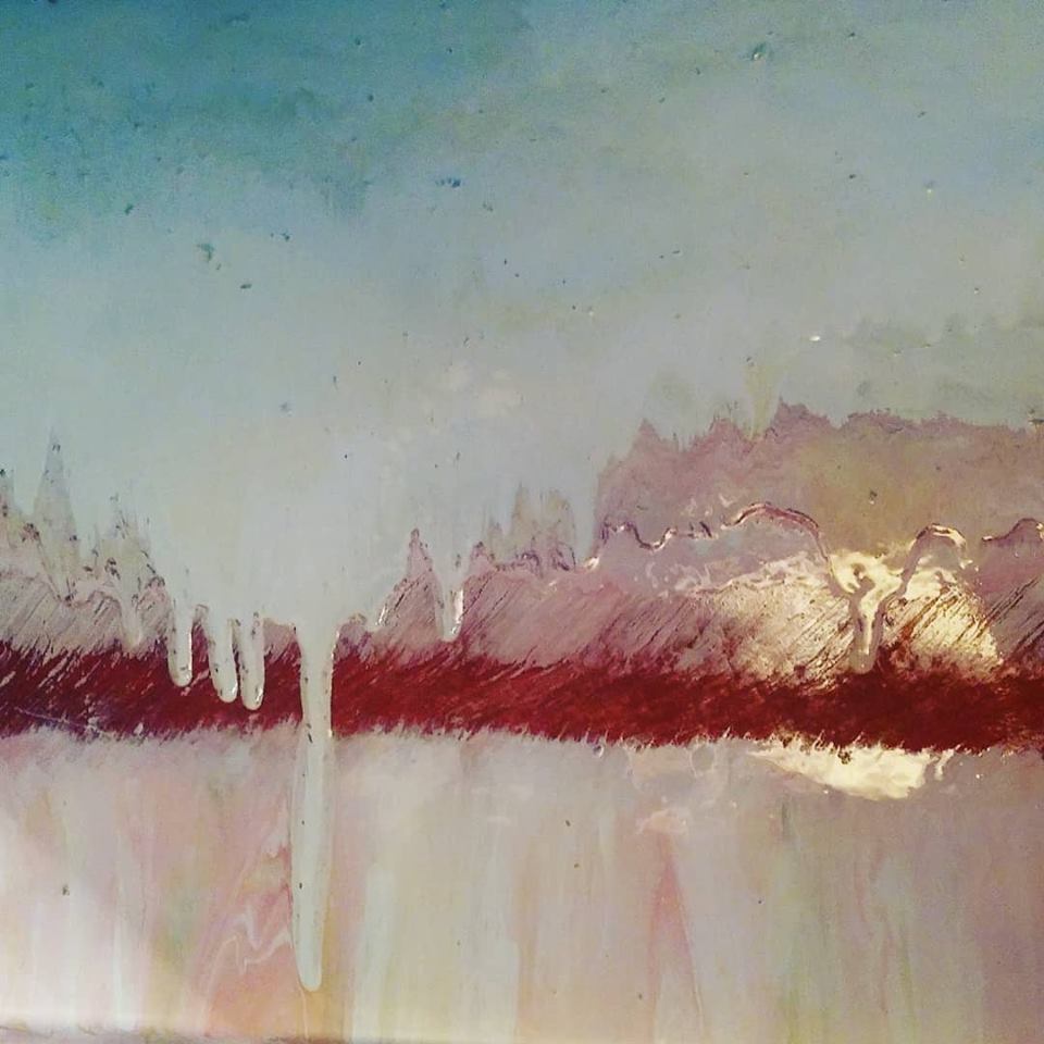 960x960 Untitled Work In Progress, Acrylic, Chalk And Watercolor On A4 - Watercolor Chalk