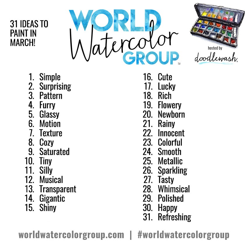 850x850 ~ March 2018 Watercolor Challenge Paint What You Like! - Watercolor Challenge