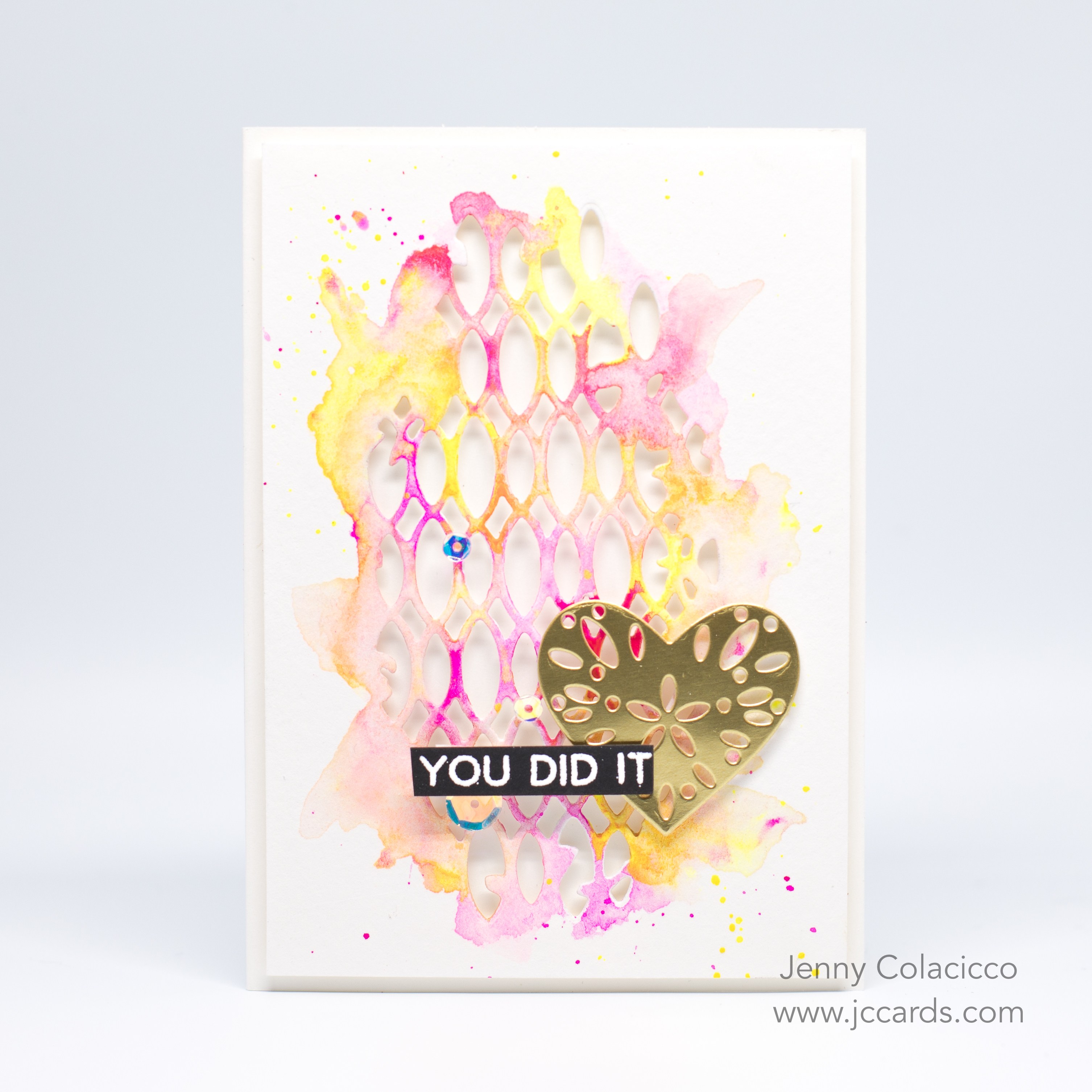 3012x3012 Neon Watercolor Die Cuts With Poppystamps - Watercolor Challenge