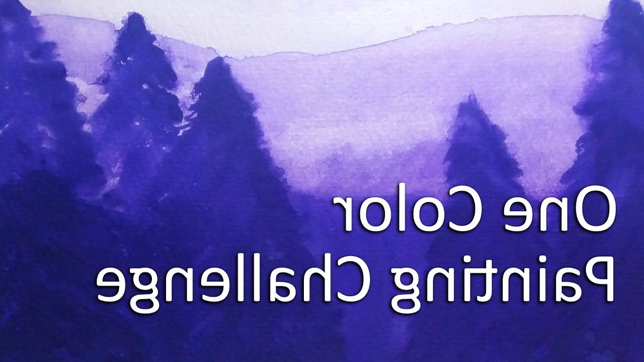 1280x720 One Color Watercolor Painting One Color Painting Challenge - Watercolor Challenge