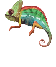 190x228 Chameleon Watercolor By Unicorndesign Spreadshirt - Watercolor Chameleon